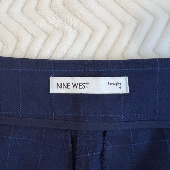 Nine West Dark Blue Plaid Pants - Picture 3 of 3